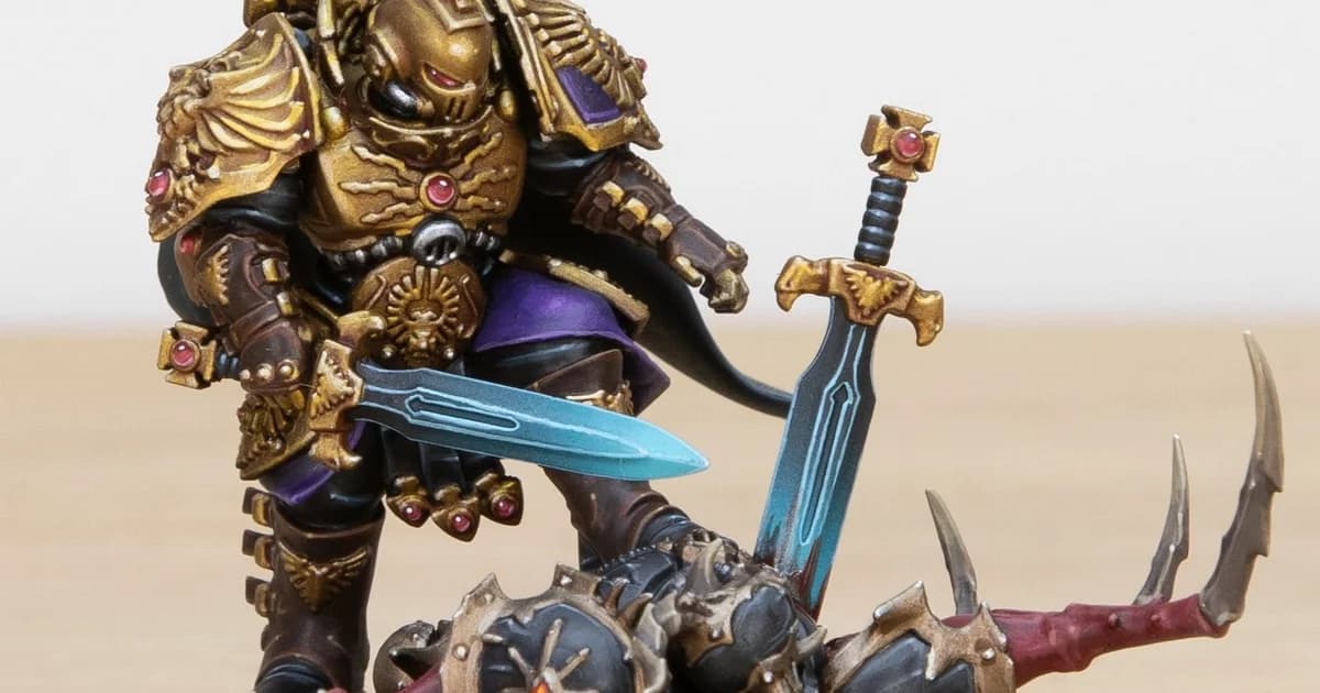 Siege Studios Creates Custom Adeptus Custodes Character for Warhammer 40K Client