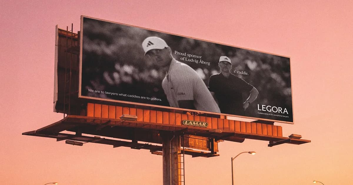 Legora Runs Masters-Timed Campaign Featuring Ludvig Åberg's Caddie