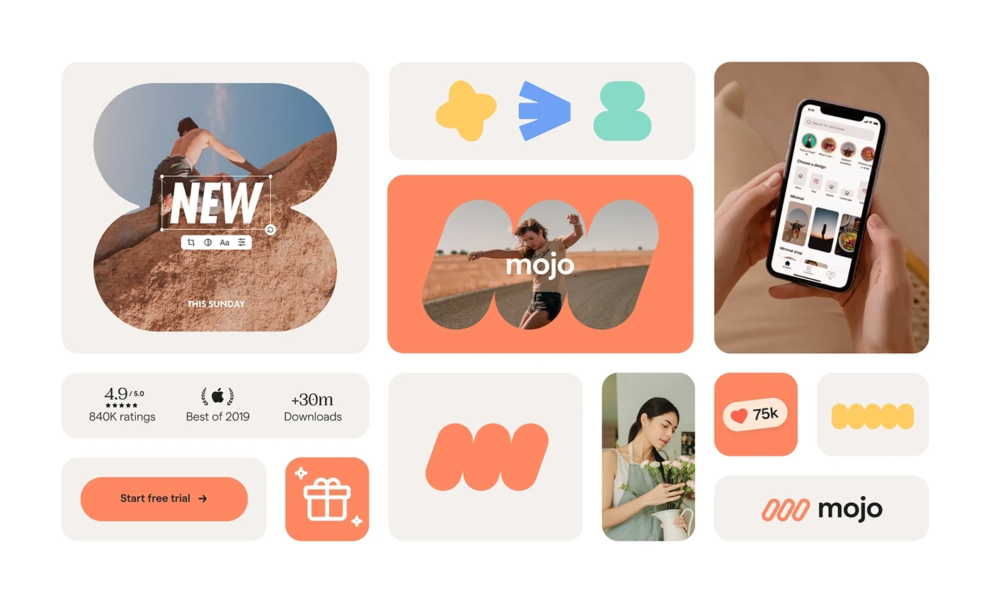 Beaucoup Studio Designs Full Brand System for Mojo Studio — 2